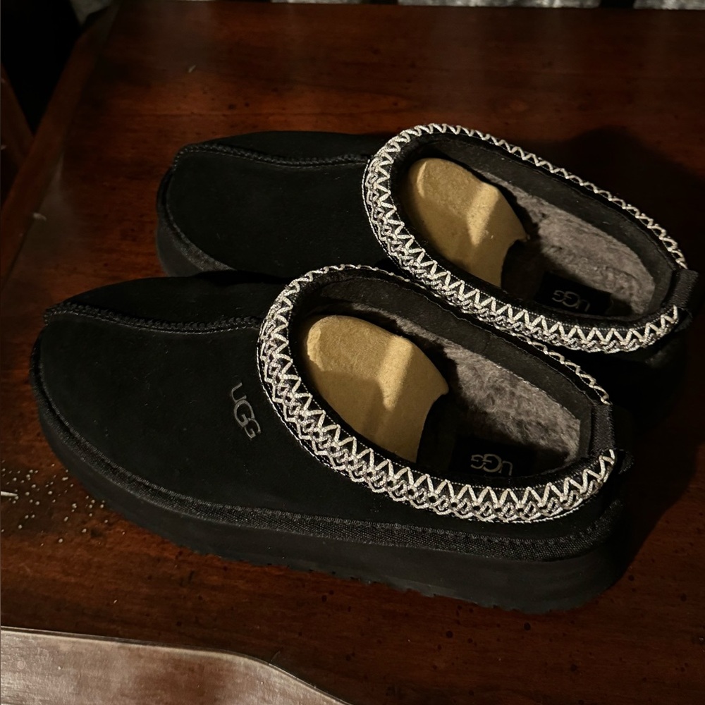 UGG Tazz Suede PlatformClog Slippers
